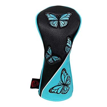 Imagem de Deevoka Headcovers de madeira de golfe, manga protetora de anti Head Cover para acessórios esportivos transporte de, motorista preto