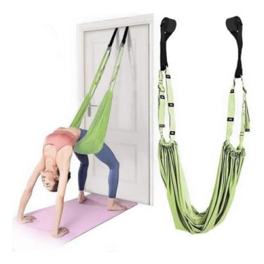 Imagem de Rede Fita De Yoga Pilates Para Treinamento Aéreo Suspenso Verde - Rpc