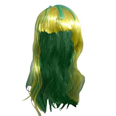Imagem de Peruca Longa Encaracolado - Verde e Amarelo