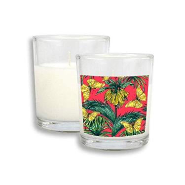 Imagem de Flor, planta, folha, rosa, borboleta, velas brancas, cera de incenso perfumada de vidro