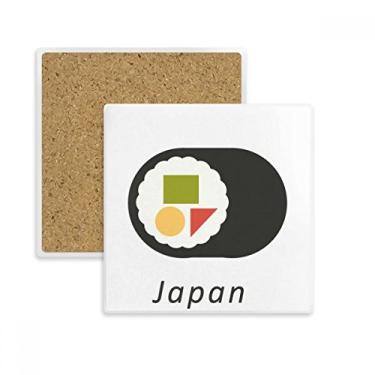 Imagem de Porta-copos tradicionais japoneses locais Maki sushi quadrado porta-copos caneca subplaca suporte isolante pedra