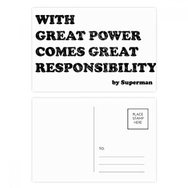 Imagem de Ótimo poder vem com grande responsabilidade, conjunto de cartões postais de aniversário, cartão de agradecimento