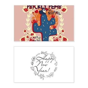 Imagem de Suculentas Cacto Vaso de Planta Ano Novo Festival Cartão de felicitações Bless Mensagem Presente