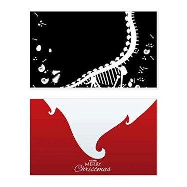 Imagem de Dinosaur Bone Bones Vegetation Holiday Merry Christmas Cartões de parabéns Mensagem de Natal