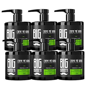Imagem de Creme Pré Barba Big Barber 350g Lemon Limpador Facial Esfoliante Caixa Com 6 Unidades
