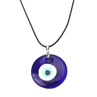 Imagem de 3 Pecas Olho Do Diabo Colar De Olho Azul Turco Pingente Ajustável Contas Amuleto Pingente Azul Olho Do Mal Cadeia Pescoço Amuletos De Boa Sorte Vidro Cara Moda Corrente De Colar
