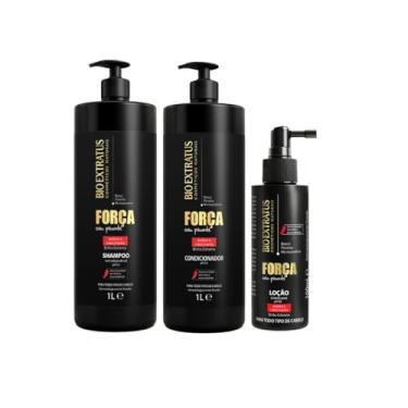 Imagem de Kit Força com Pimenta Shampoo + Condicionador 1L + Loção 100 mL Bio Extratus