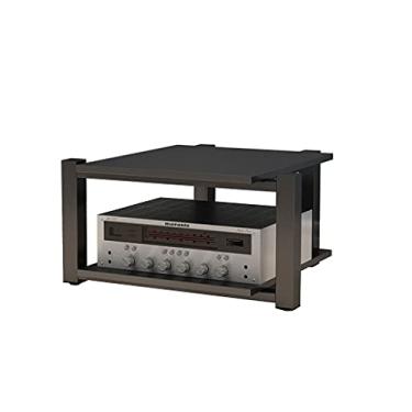 Imagem de Suporte de alto-falante Suporte de áudio tipo de piso Suporte de áudio moderno Rack de armário de sala de estar Suporte de áudio de dois andares Suporte de alto-falante alto de 40 cm (Cor: D)