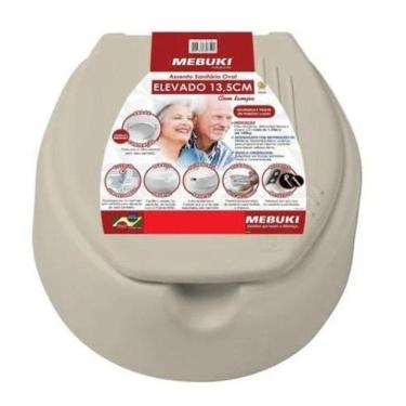 Imagem de Assento Elevado 13,5 Cm Com Tampa Areia