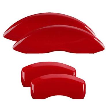 Imagem de Tampas clássicas de pinça MGP 10204SCLCRD de alumínio vermelho para Ford Mustang EcoBoost/EcoBoost Premium (apenas para freios de desempenho; conjunto de 4)