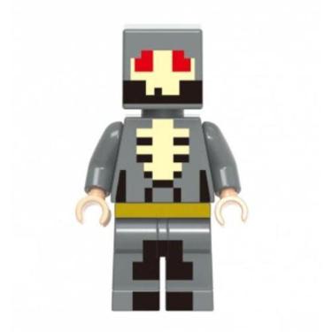Imagem de Boneco Minifigure Blocos De Montar Minecraft Skin Gray