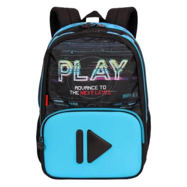 Imagem de Mochila Sestini Escolar X Start Grande Azul e Preto