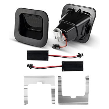 Imagem de Bsetview Luz LED para placa de carro, lente fumê, luzes traseiras, conjunto de soquete compatível com Dodge Ram 1500 2500 3500 caminhonete 2003-2018, branco 6000K 2 peças