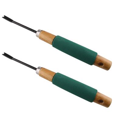 Imagem de JCBIZ 2 peças, ferramenta de remoção de ervas daninhas, extrator de ervas daninhas, ferramenta manual, garfo de dente-de-leão, removedor de ervas daninhas para jardim