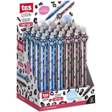 Imagem de Caneta Gel Apagavel Tris Holic Mi-Au Display 24 Unidades