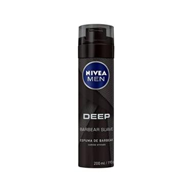Imagem de NIVEA MEN Espuma de Barbear Deep 200ml, Pele Limpa, Previne Irritações, Carvão Ativado, Deslizamento Suave