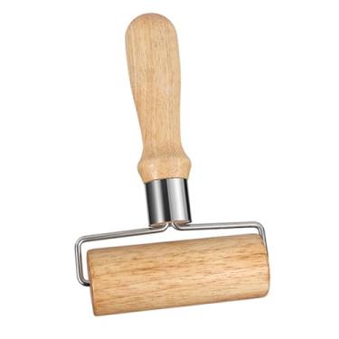 Imagem de Generic Rolo manual de massa de rolo de madeira em forma de T Rolo de pastelaria multifuncional resistente para biscoitos fondant, grande