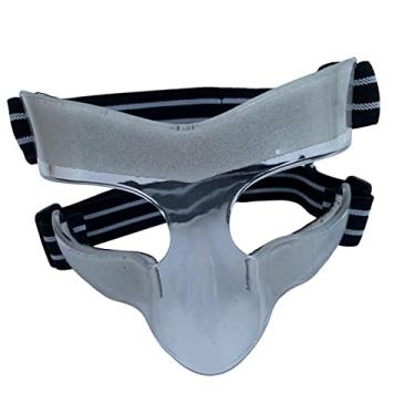 Imagem de Tachiuwa Máscara de esportes máscara facial protetora capa facial inquebrável para nariz quebrado rosto nariz protetor para homens mulheres, Preto branco, 15,5 cm x 9,5 cm
