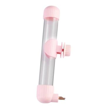 Imagem de Ioensy Recipiente bebendo do bebedor do pássaro, dispositivo bebendo automático à prova de vazamento do distribuidor de água do pássaro alimentador de água, Rosa 220ml