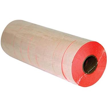 Imagem de Contact Labels 6,22, 7,22, 8,22, etiquetas de pistola de etiqueta florescente com corte de segurança, 9 rolos totalizando 11.000 etiquetas (2212 vermelho)