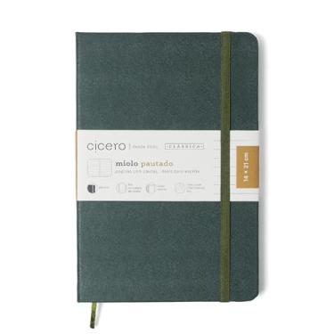 Imagem de Caderneta Ciceros Clássica Pautado 14X21 Verde Oliva, Cicero