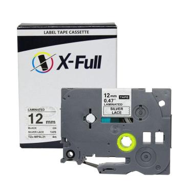 Imagem de Fita Rotuladora Compatível Tze-Mpsl31 Prata Renda X-Full