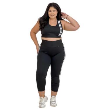 Imagem de Conjunto Feminino Academia Plus Legging Corsario e Top Fitness - WM, G