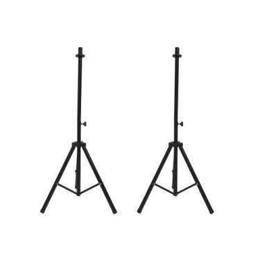 Imagem de Par de Suporte Tripé Pedestal Portátil para Caixa de Som com Regulagem