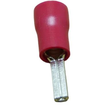 Imagem de Terminal Compressão Reto 10 Mm Macho Simples C/ Capa Plastica Vermelho