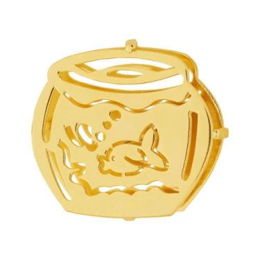 Imagem de Pingente Aço Hit Aquário 16.5mm Gold IPG - Convex