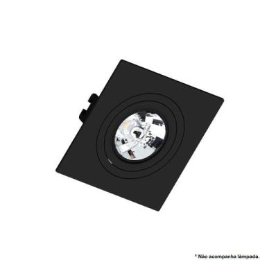 Imagem de Spot Embutir AR70 Quadrado Preto Face Plana - SaveEnergy - Save Energy