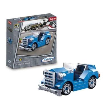 Imagem de Blocos de Montar Corrida Maluca Carrinho Blue 44 Peças - Xalingo