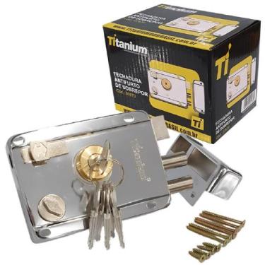 Imagem de Fechadura Anti-Furto Tetra De Sobrepor Trava Alta Segurança - Titanium