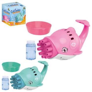 Imagem de Brinquedo Golfinho Lança Bolhas Sabão Automatico Eletrico - ART BRINK 