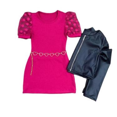 Imagem de Vestido De Criança Blogueira Jaqueta Manga Princesa + Cinto - AK FASHI