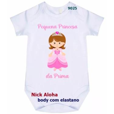 Imagem de body bebê  pequena princesa da prima cód 9025 - nick aloha, Branco, GG