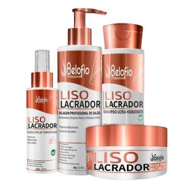 Imagem de Kit Alisante Liso Lacrador 300g Shampoo 300g Máscara 250g e Finalizado