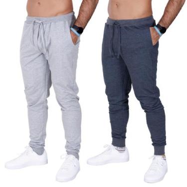 Imagem de Kit 2 Calça Moletom Com Bolso Frimodas Masculino Adulto, M