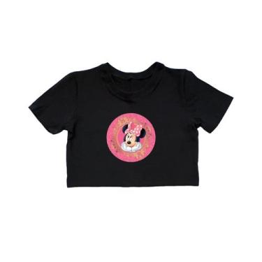 Imagem de Blusa Cropped Camisa Roupa Infantil Menina 100% Algodão Manga Curta Es