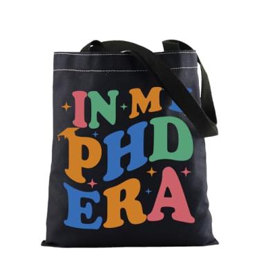 Imagem de FOTAP Sacola PHD Gift In My PHD Era, Doctor Of Philosophy, reutilizável, alça reutilizável, Branco, 14.56 inches (height) x 12.59 inches (width)
