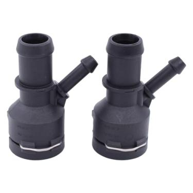 Imagem de MOTOKU Conector de mangueira do aquecedor de refrigerante do motor para VW Jetta GTI Passat CC Eos Tiguan Golf Beetle Audi A3 TT Q3 Quattro 2005-2016 Conector de tubulação de água de resfriamento do