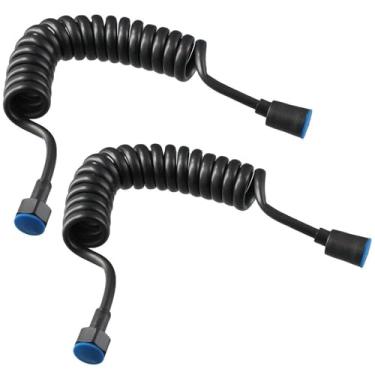 Imagem de Urjumpea 2 peças de tubo de pulverizador de bidê, banheiro doméstico, vaso sanitário, portátil, bidê, pulverizador, tubo de mola, acessório de mangueira 2M