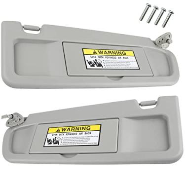 Imagem de Para-sol lado esquerdo do motorista e do passageiro direito cinza compatível com Honda Civic 2006 2007 2008 2009 2010 2011 Substitui # 83280-SNA-A01ZC 83230-SNA-A01ZC
