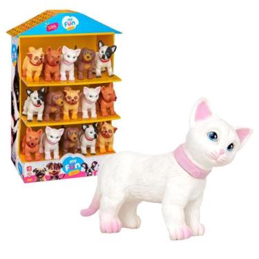 Imagem de Bonecos Coleção My Fun Pets Gatinha Brinquedo Menino Menina - Adijomar