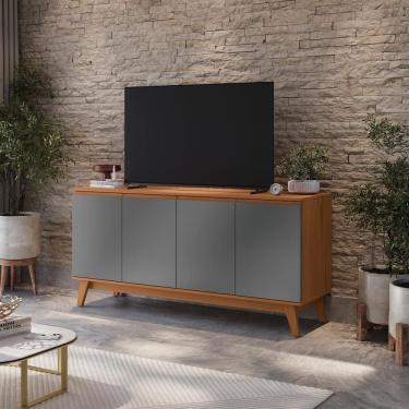 Imagem de Aparador Kappesberg 4 Portas Canela/chumbo 156cm