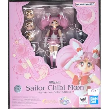 Imagem de S.H. Figuarts Sailor Moon Sailor Chibi Moon Animation Color Edition (versão de revenda) aproximadamente 3,9 polegadas (100 mm), PVC e ABS pré-pintado