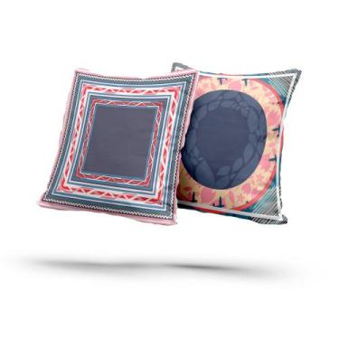 Imagem de Kit 2 Almofadas Com Enchimento Flores Moldura Étnica - Fabrika de Fest