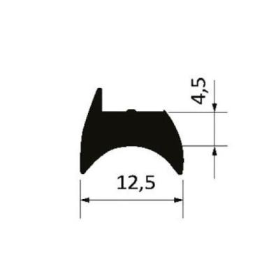 Imagem de Borracha gua-212b vedacao janela vitro cunha vidro 4mm rolo 50mts - VC