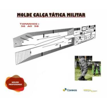 Imagem de Molde Calca Tatica Militar, Modelagem&Diversos, tamanhos 36 ao 46