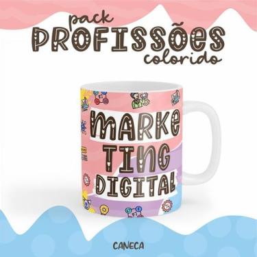 Imagem de Caneca Cerâmica Color Profissão Psicologia - Premium